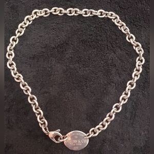 Authentic Tiffany & Co Oval Tag Necklace